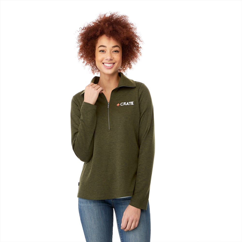 Stratton Knit Half Zip - Womens – Pullovers – Apparel Range – available in Black, Heather Grey, Metro Blue Heather – thumbnail 1 of 19