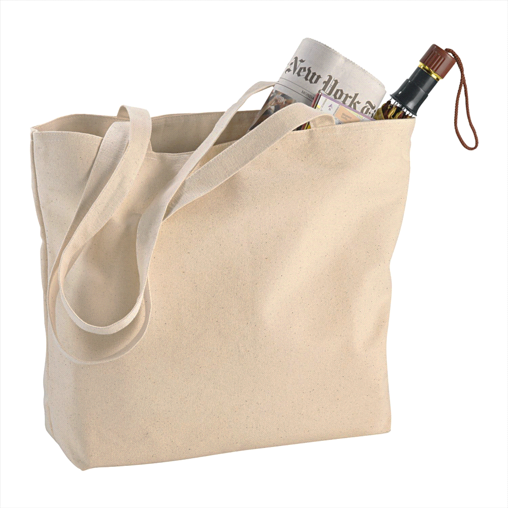 Zippered Cotton Canvas Shopper Tote – Shoppers – The Range – available in Natural – thumbnail 6 of 8