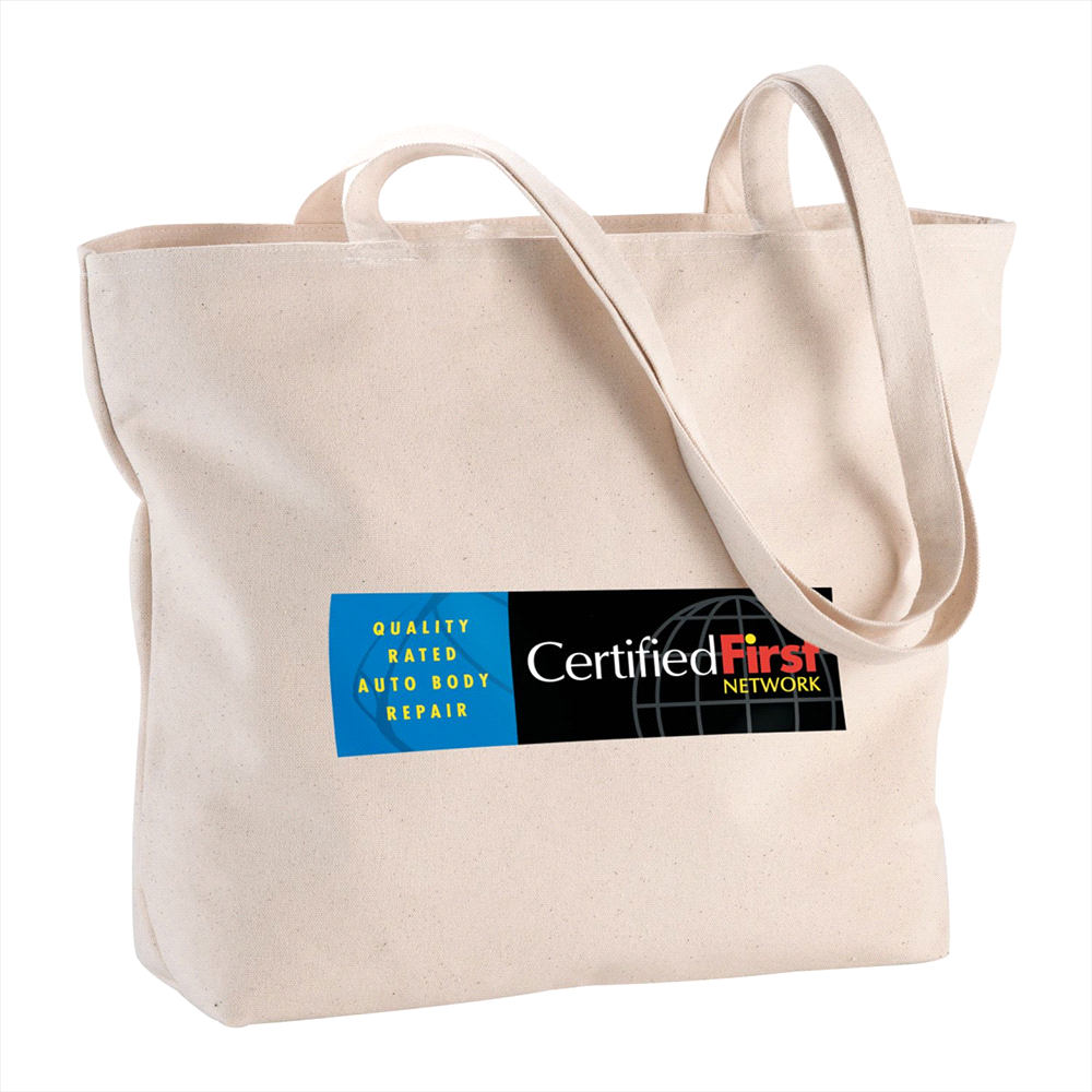 Zippered Cotton Canvas Shopper Tote – Shoppers – The Range – available in Natural – thumbnail 5 of 8