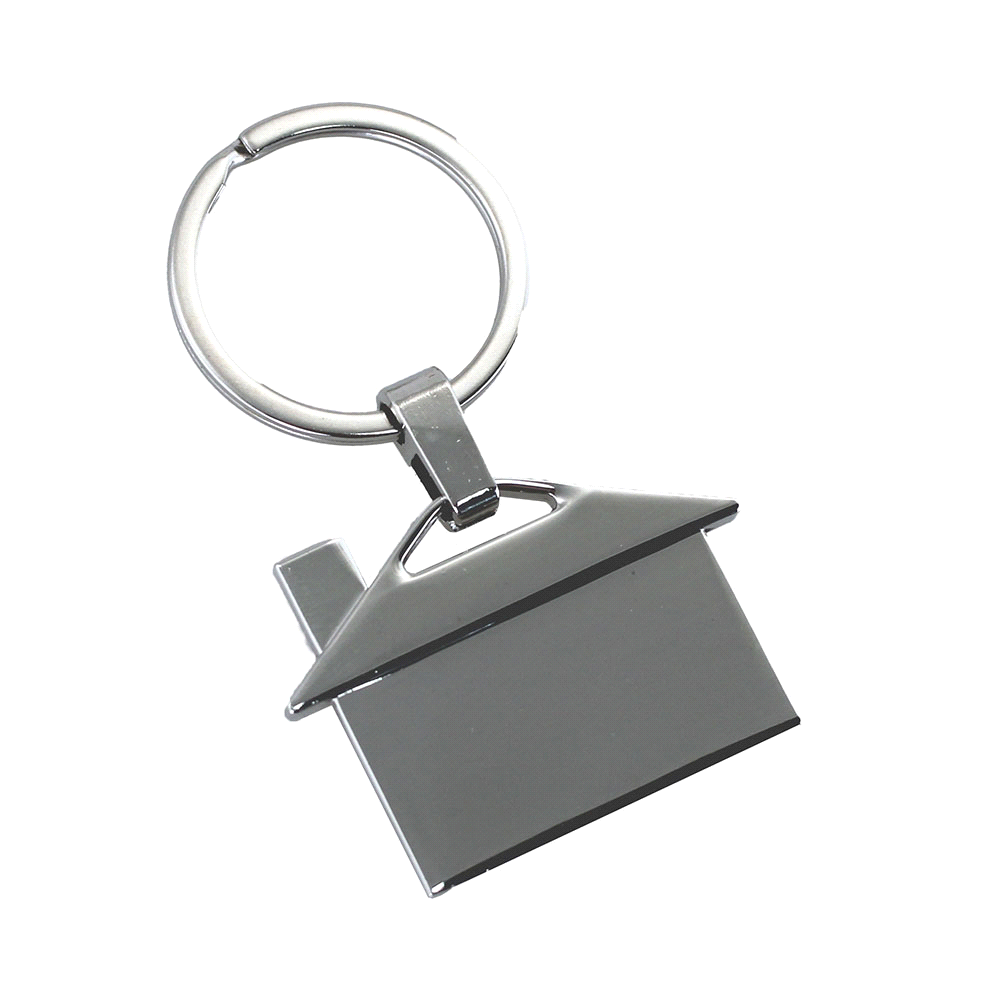 House Shaped Metal Keyring – Keyrings – The Range – available in Silver – thumbnail 6 of 6