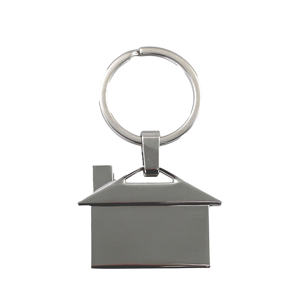 House Shaped Metal Keyring – Keyrings – The Range – available in Silver – thumbnail 2 of 6