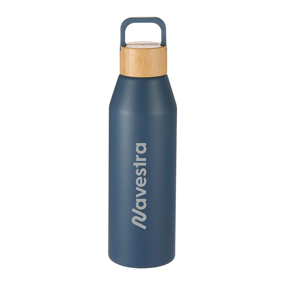 Aspen Recycled Bottle with Bamboo Lid - 1L – Drink Bottles – The Range – available in Black, Blue and White – thumbnail 12 of 12