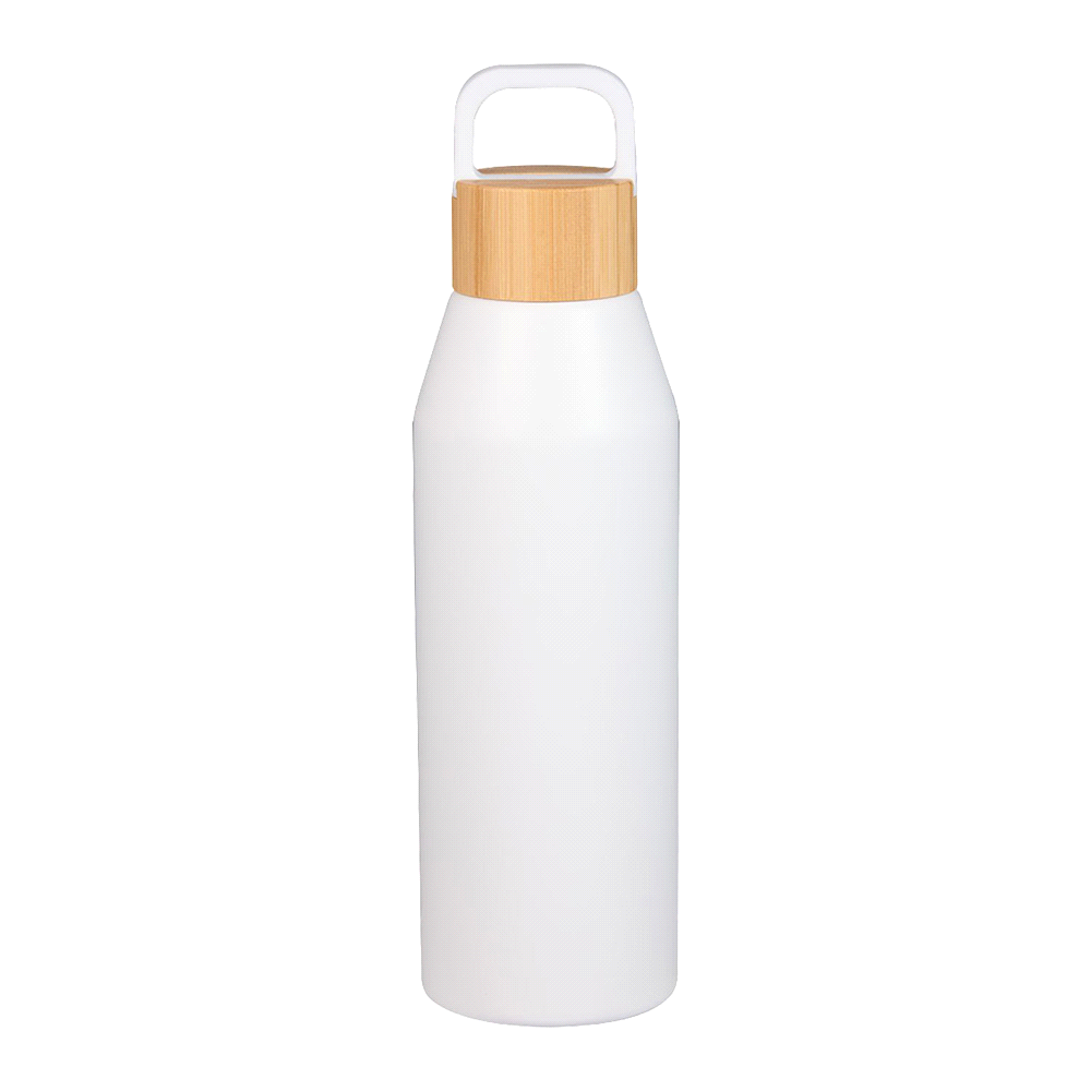 Aspen Recycled Bottle with Bamboo Lid - 1L – Drink Bottles – The Range – available in Black, Blue and White – thumbnail 5 of 12