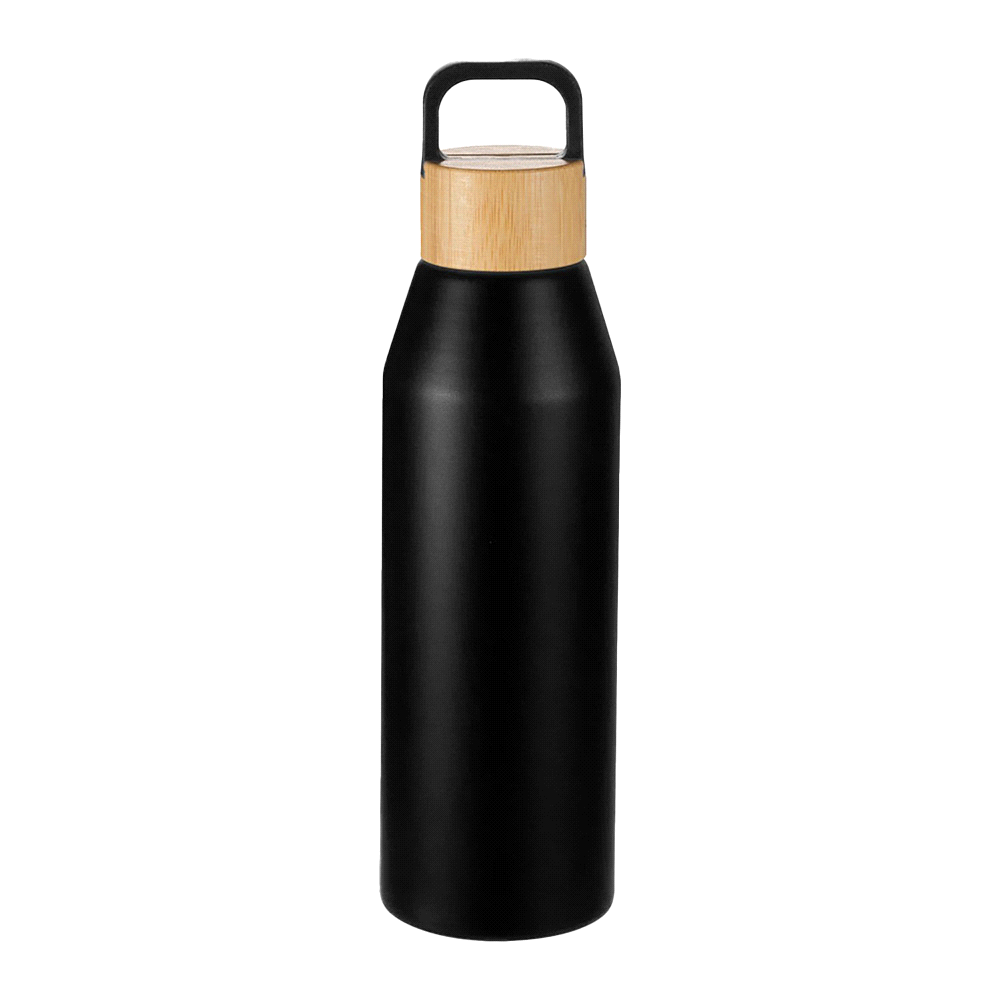 Aspen Recycled Bottle with Bamboo Lid - 1L – Drink Bottles – The Range – available in Black, Blue and White – thumbnail 3 of 12