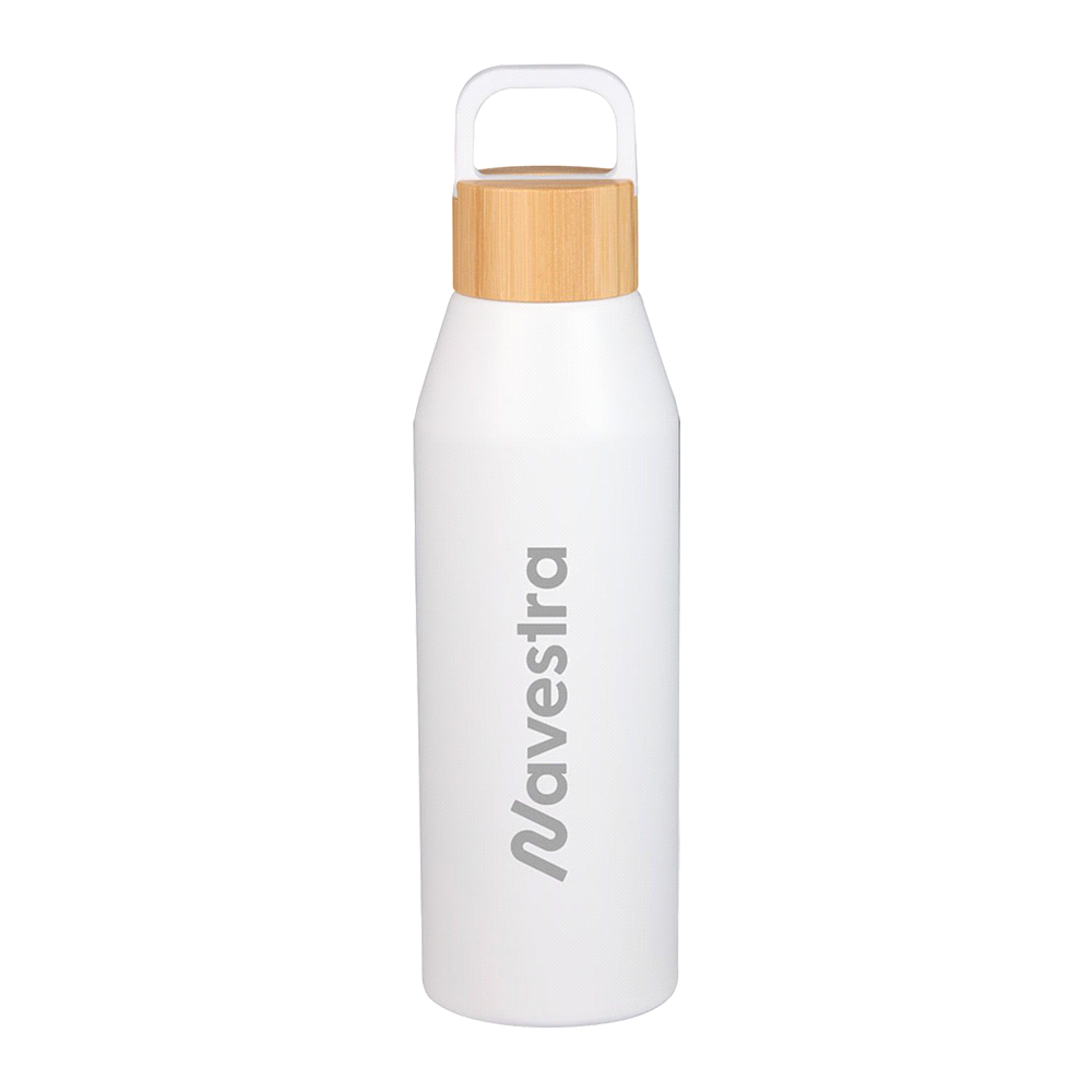 Aspen Recycled Bottle with Bamboo Lid - 1L – Drink Bottles – The Range – available in Black, Blue and White – thumbnail 11 of 12