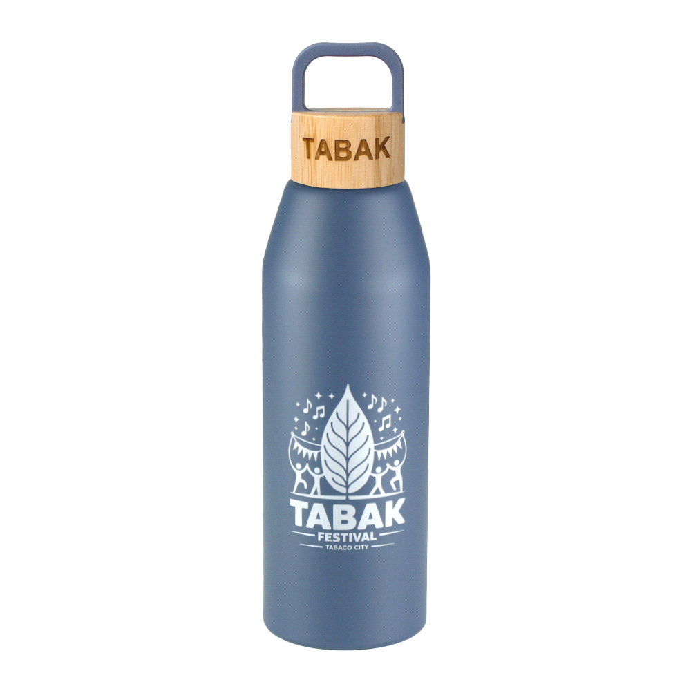 Aspen Recycled Bottle with Bamboo Lid - 1L – Drink Bottles – The Range – available in Black, Blue and White – thumbnail 7 of 12
