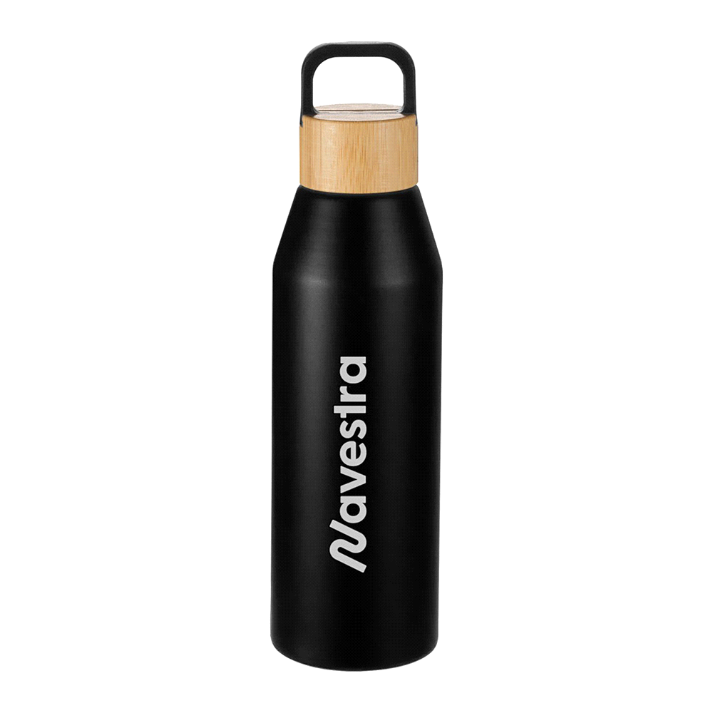 Aspen Recycled Bottle with Bamboo Lid - 1L – Drink Bottles – The Range – available in Black, Blue and White – thumbnail 9 of 12