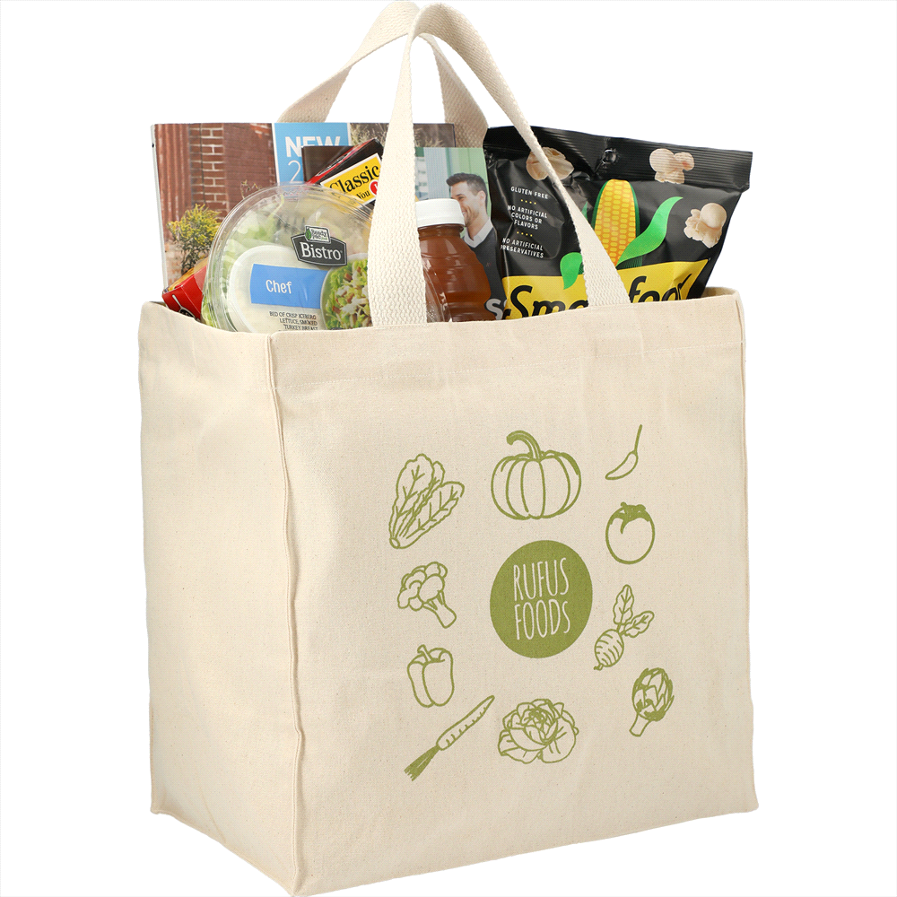 Essential Cotton Grocery Tote 8L – Shoppers – Global Stock – available in Brown – thumbnail 2 of 4