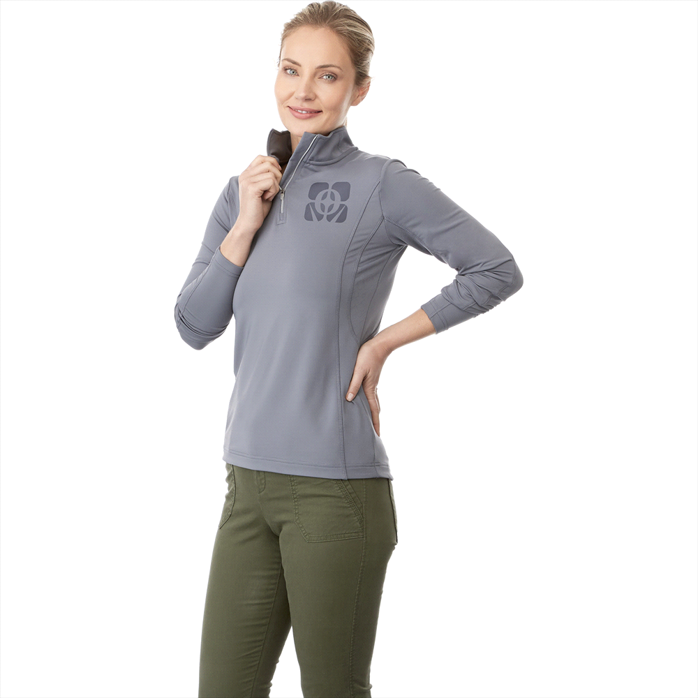 Caltech Knit Quarter Zip - Womens – Jackets – Apparel Range – available in Black, Navy, Steel Grey and Vintage Red – thumbnail 3 of 16
