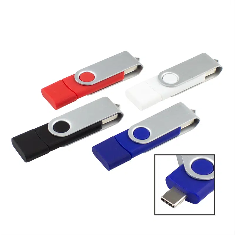 Rotate Dual USB - 8GB - Locally Stocked – Desk Accessories – available in black, blue, red colours
