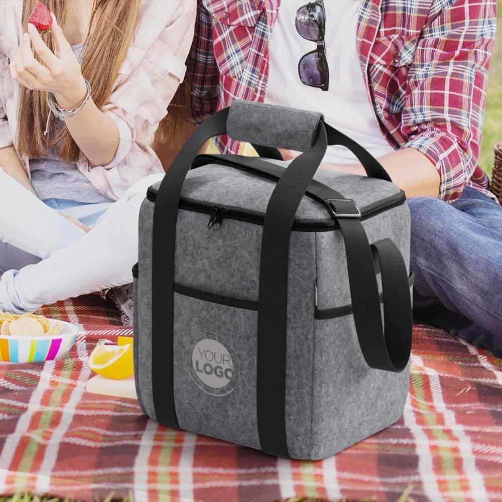 Felta GRS Recycled Felt Bottle Cooler Bag 21L – Cooler Bags – The Range – available in Grey – thumbnail 8 of 8