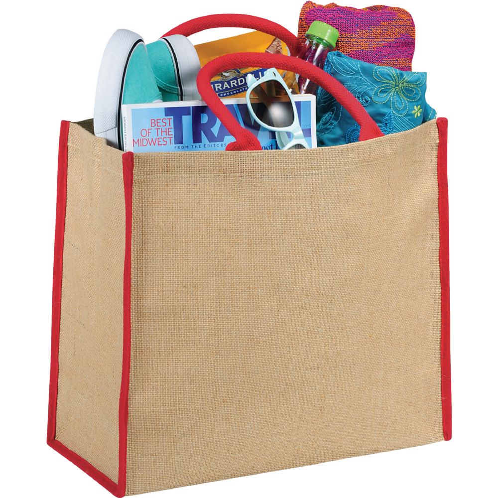 Large Jute Tote 29L – Shoppers – Global Stock – available in Black, Blue, Red, White – thumbnail 11 of 24