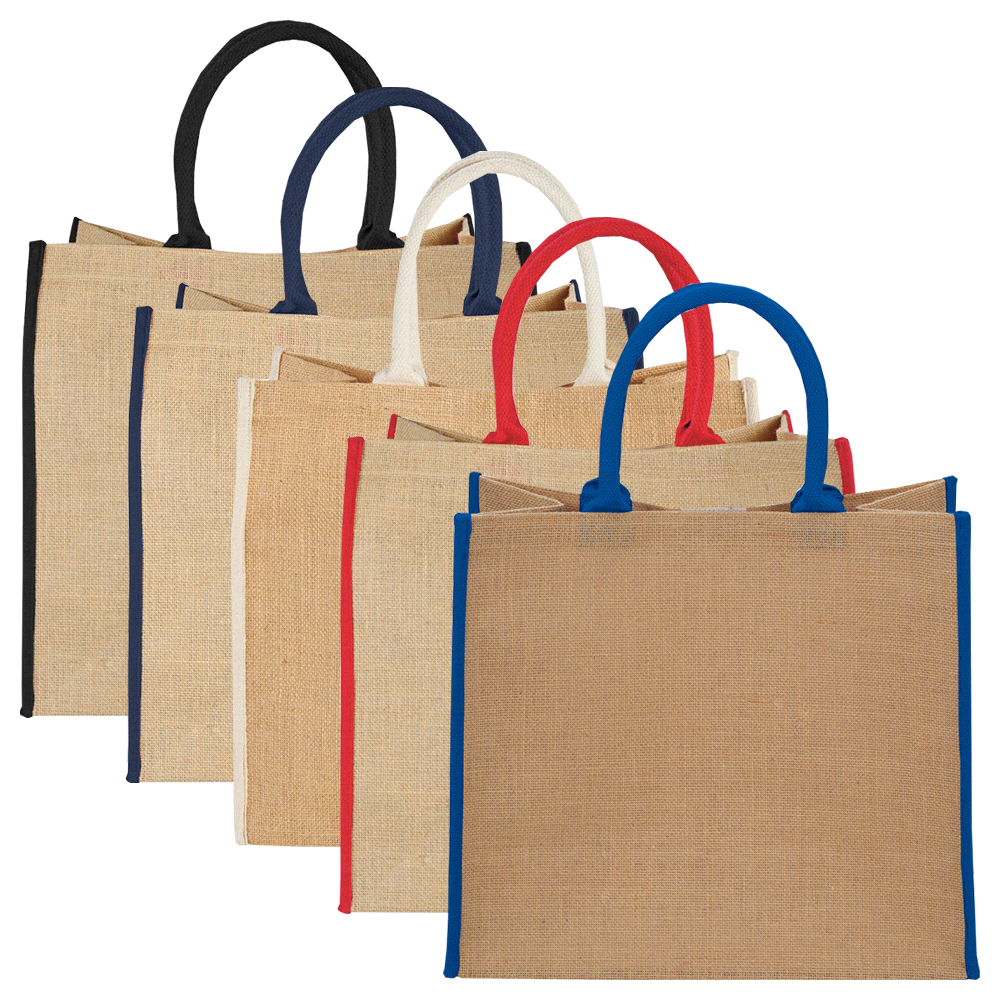 Large Jute Tote 29L – Shoppers – Global Stock – available in Black, Blue, Red, White – thumbnail 1 of 24