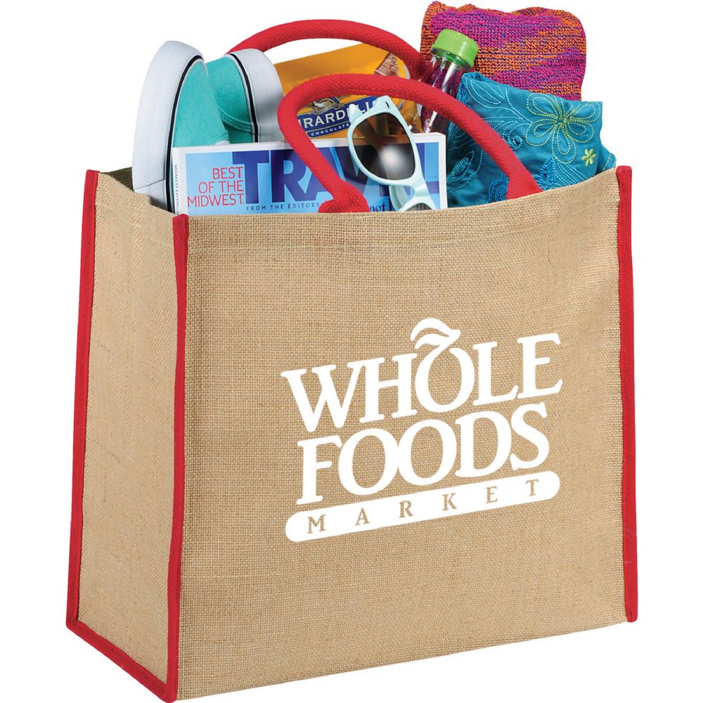 Large Jute Tote 29L – Shoppers – Global Stock – available in Black, Blue, Red, White – thumbnail 21 of 24