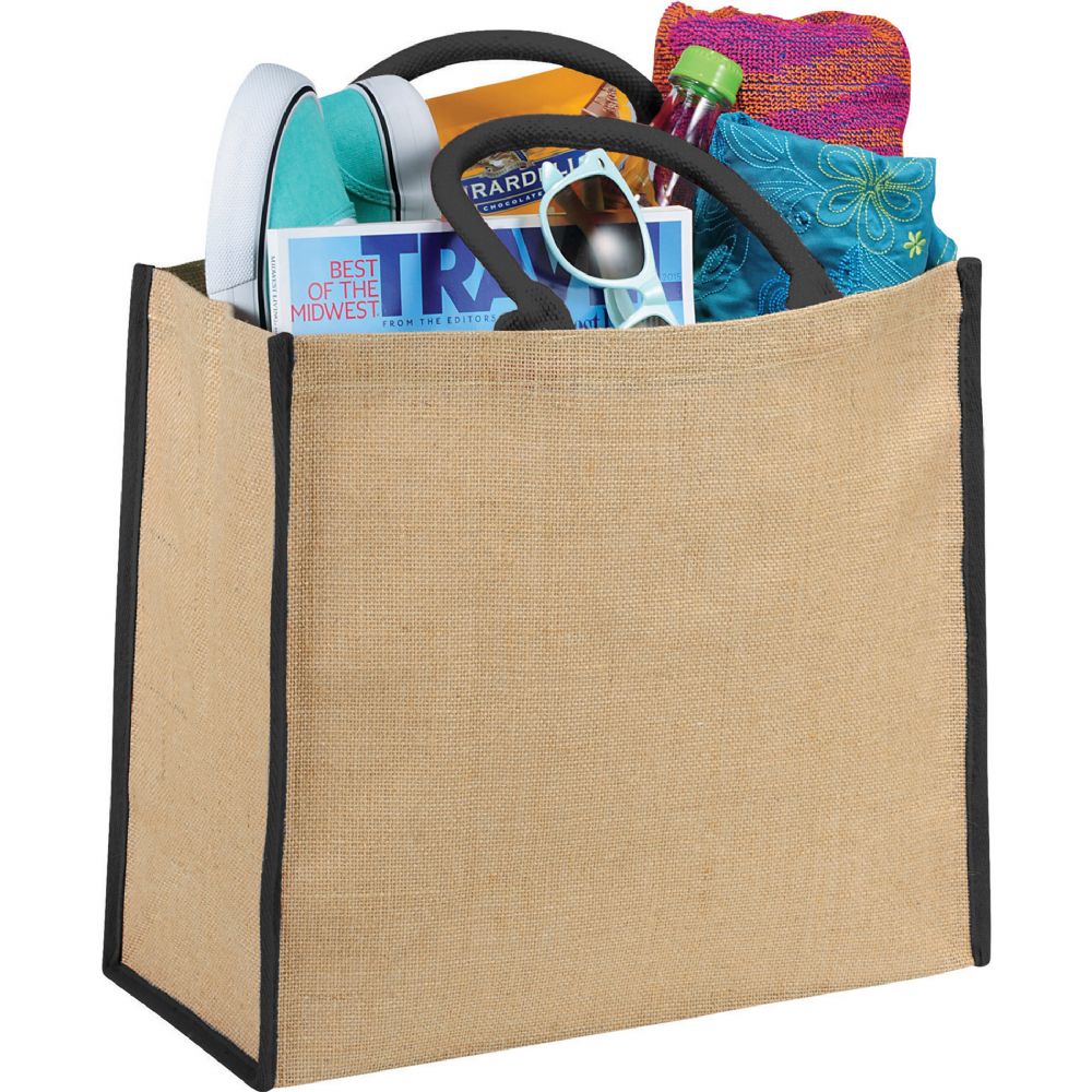 Large Jute Tote 29L – Shoppers – Global Stock – available in Black, Blue, Red, White – thumbnail 5 of 24
