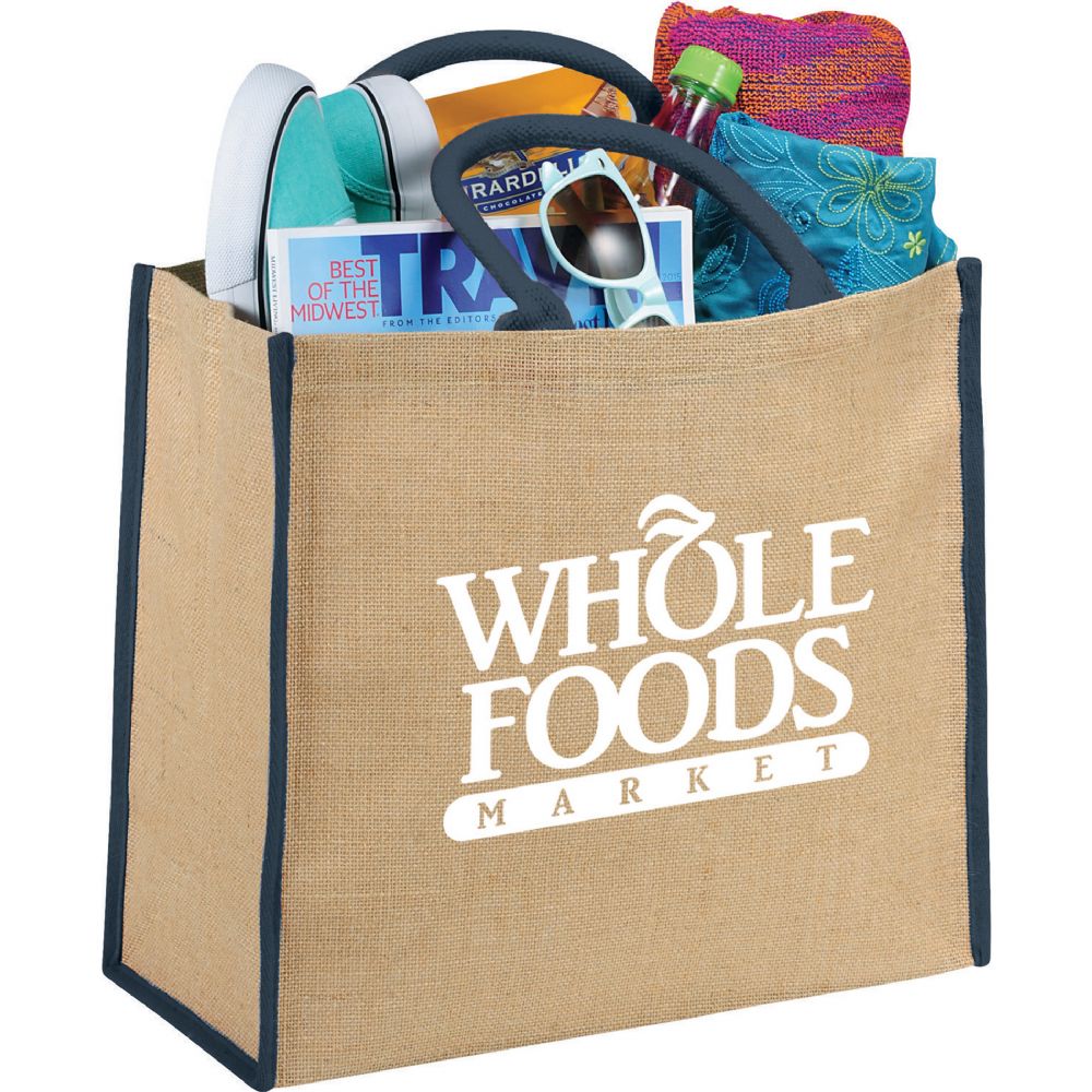 Large Jute Tote 29L – Shoppers – Global Stock – available in Black, Blue, Red, White – thumbnail 6 of 24