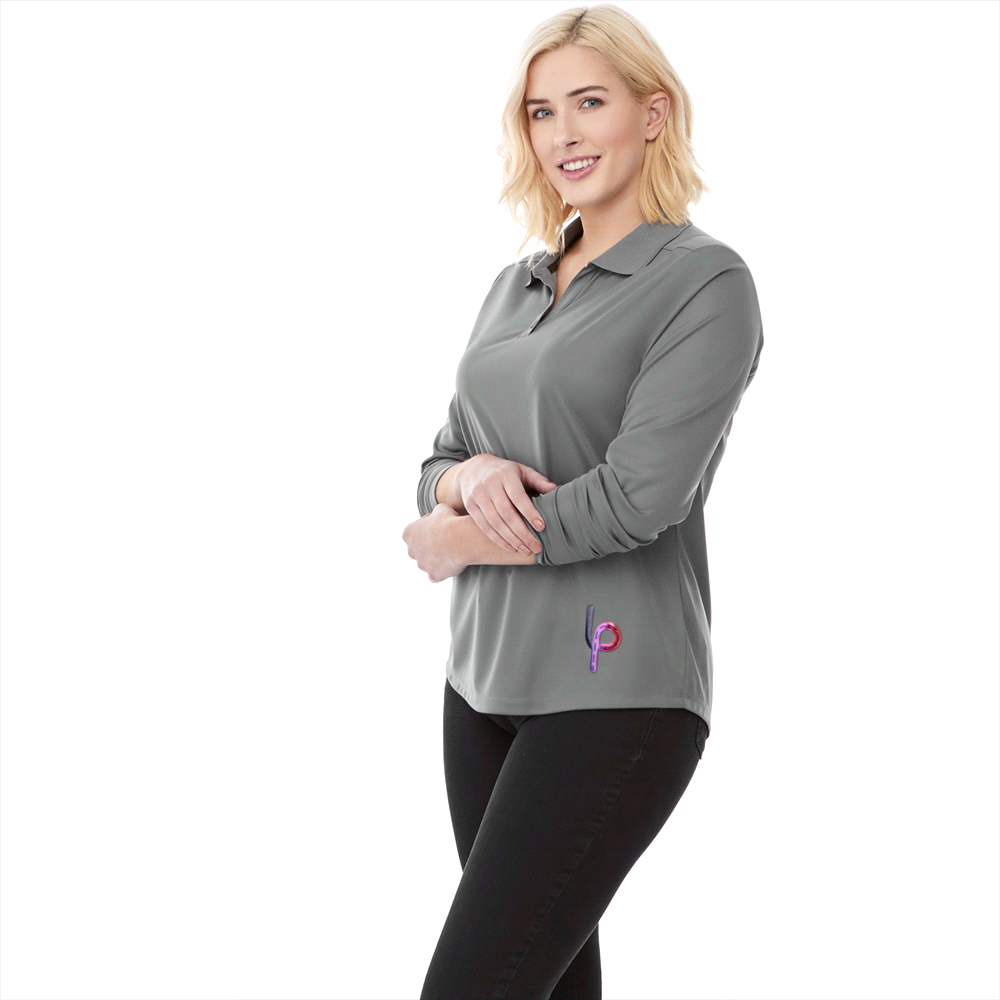Mori Long Sleeve Polo - Womens – Jackets – Apparel Range – available in Black, Blue, Green, Grey and 2 more – thumbnail 2 of 19