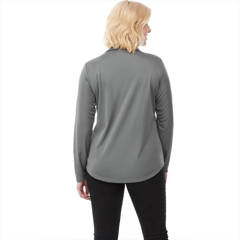 Mori Long Sleeve Polo - Womens – Jackets – Apparel Range – available in Black, Blue, Green, Grey and 2 more – thumbnail 3 of 19