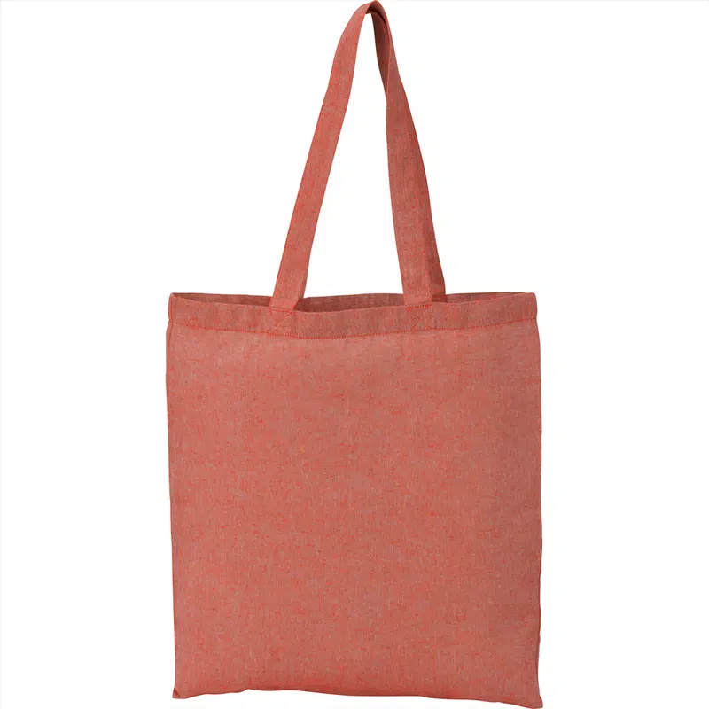 Recycled Cotton Twill Tote – Shoppers – available in red colour