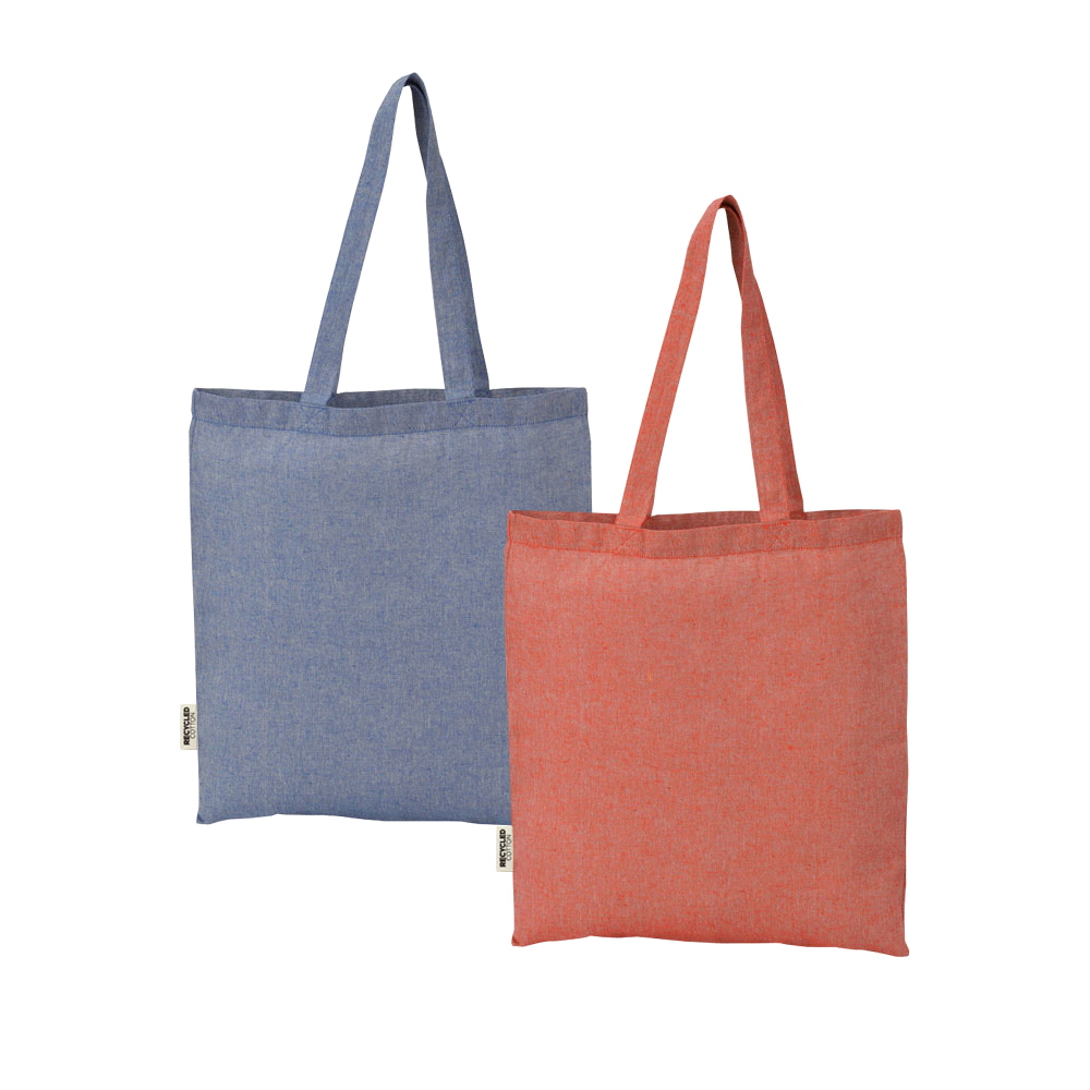 Recycled Cotton Twill Tote – Shoppers – The Range – available in Blue and Red – thumbnail 1 of 15
