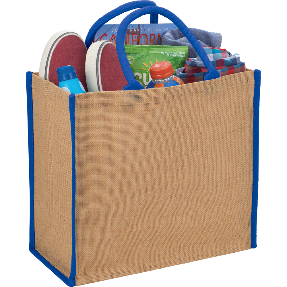 Large Jute Tote 28L – Shoppers – The Range – available in Royal Blue – thumbnail 2 of 10