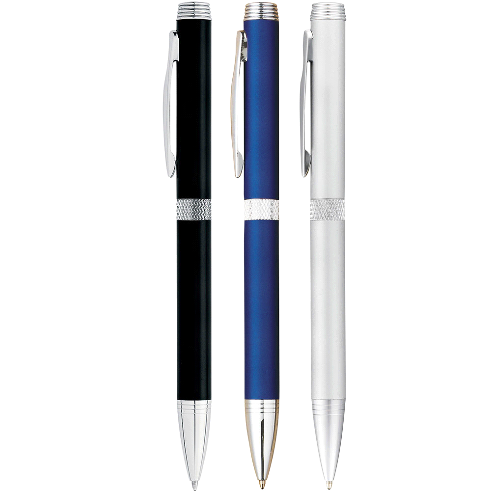 Colonnade Twist Action Ballpoint Pen – Metal Pens – The Range – available in Black, Blue and Silver – thumbnail 1 of 9