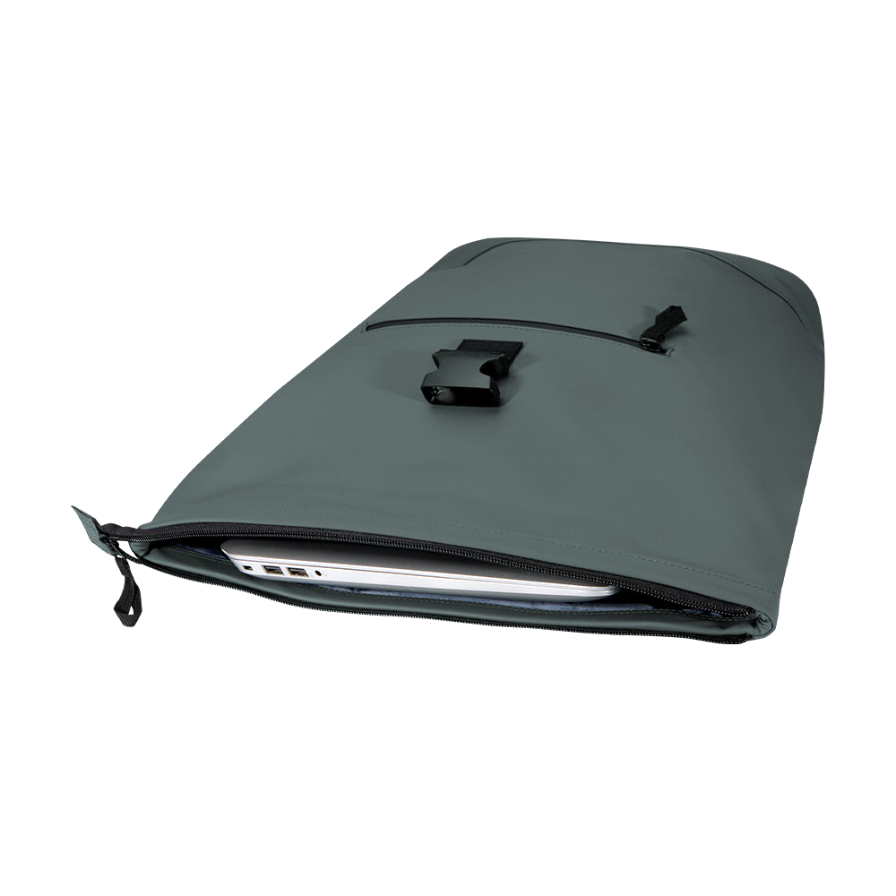 Resi Recycled Roll-Top 18L Backpack – Backpacks – The Range – available in Black, Green, Hale Blue and Navy – thumbnail 9 of 26