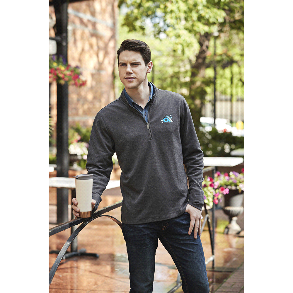 Stratton Knit Quarter Zip - Mens – Pullovers – Apparel Range – available in Black, Heather Grey, Metro Blue Heather and Navy Heather – thumbnail 14 of 17