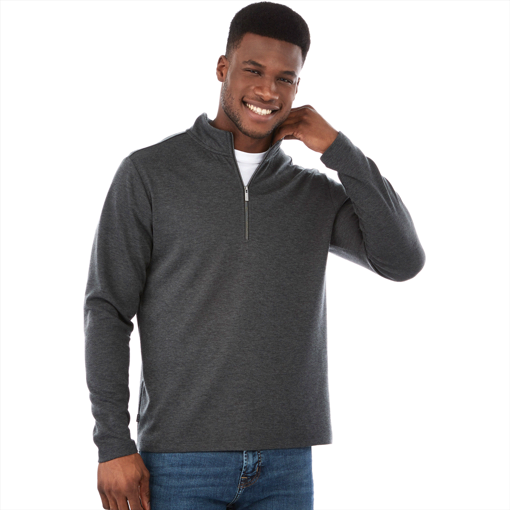 Stratton Knit Quarter Zip - Mens – Pullovers – Apparel Range – available in Black, Heather Grey, Metro Blue Heather and Navy Heather – thumbnail 3 of 17