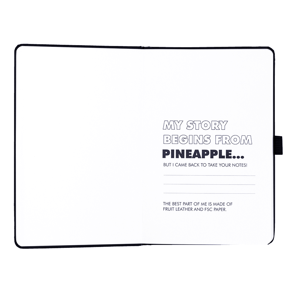 Pineapple Leather Bound JournalBook – Diaries – The Range – available in Black and Navy – thumbnail 3 of 19