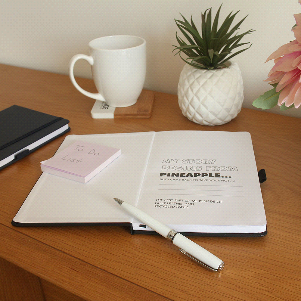 Pineapple Leather Bound JournalBook – Diaries – The Range – available in Black and Navy – thumbnail 19 of 19