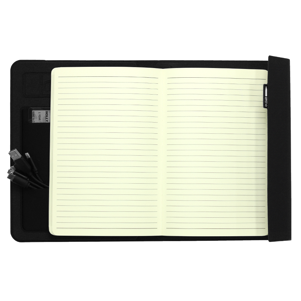 A5 RPET Folio Notebook – Diaries – The Range – available in Black – thumbnail 3 of 10