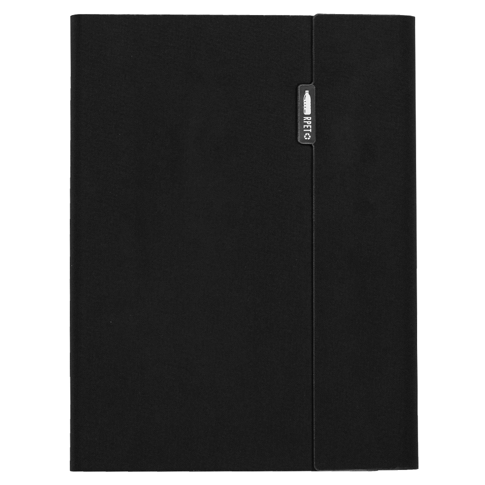 A5 RPET Folio Notebook – Diaries – The Range – available in Black – thumbnail 1 of 10