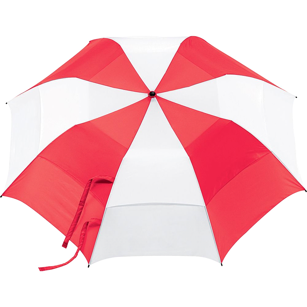 Vented Folding Umbrella – Umbrellas – The Range – available in Red & White. – thumbnail 1 of 3