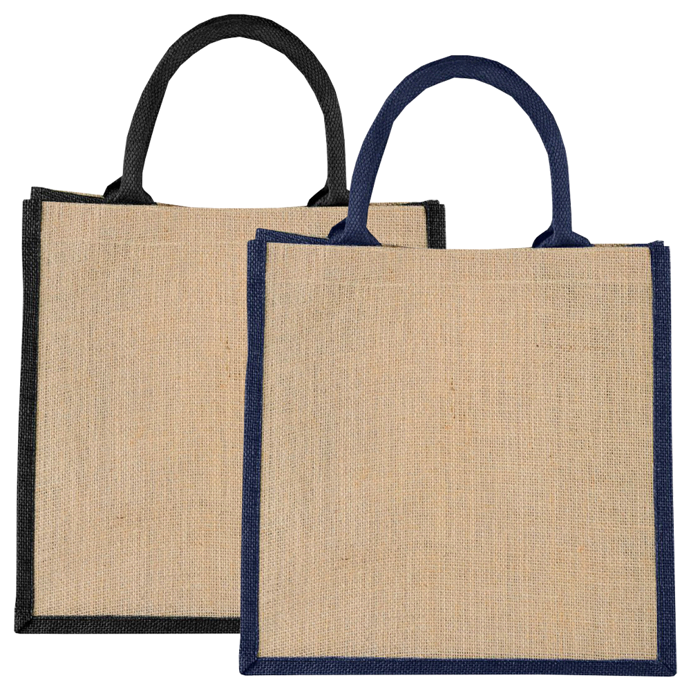 Medium Jute Gift Tote 17L – Shoppers – Global Stock – available in Black, Blue – thumbnail 1 of 9