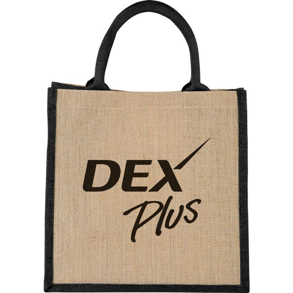 Medium Jute Gift Tote 17L – Shoppers – Global Stock – available in Black, Blue – thumbnail 6 of 9