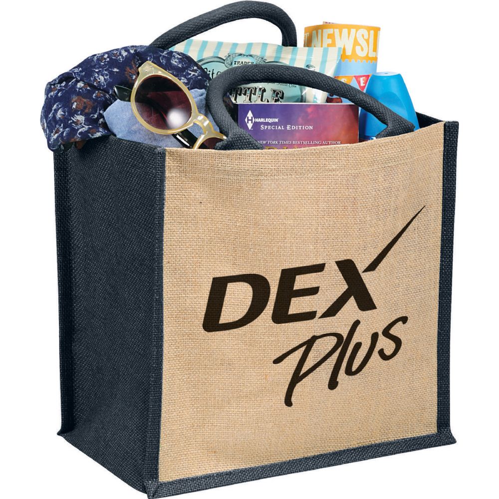 Medium Jute Gift Tote 17L – Shoppers – Global Stock – available in Black, Blue – thumbnail 9 of 9
