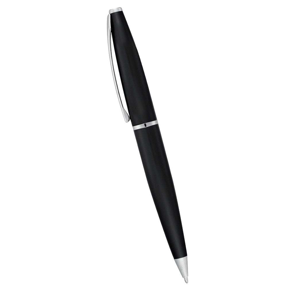 Grobisen Series Twist Action Pen – Desk Accessories – The Range – available in Black with Silver Trim – thumbnail 1 of 4