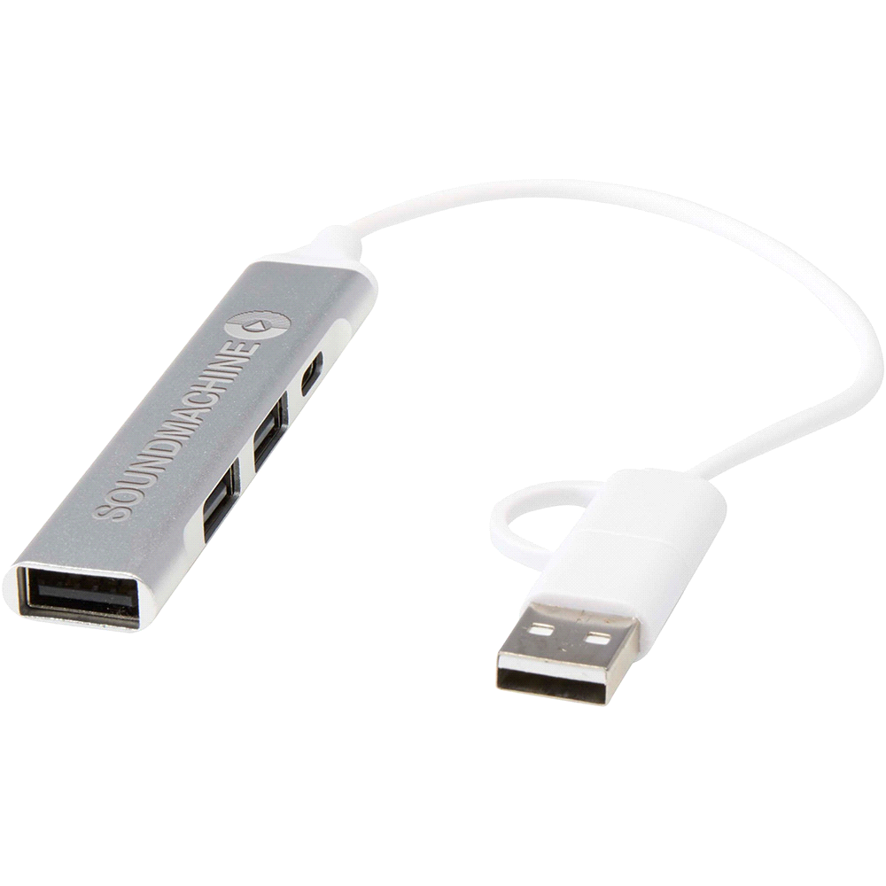 Alkaid 4-Port Recycled Aluminium USB-A & Type-C Hub w/ Dual Input – Desk Accessories – Global Stock – thumbnail 4 of 8