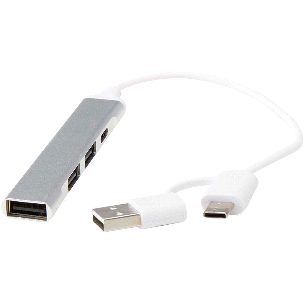 Alkaid 4-Port Recycled Aluminium USB-A & Type-C Hub w/ Dual Input – Desk Accessories – Global Stock – thumbnail 3 of 8