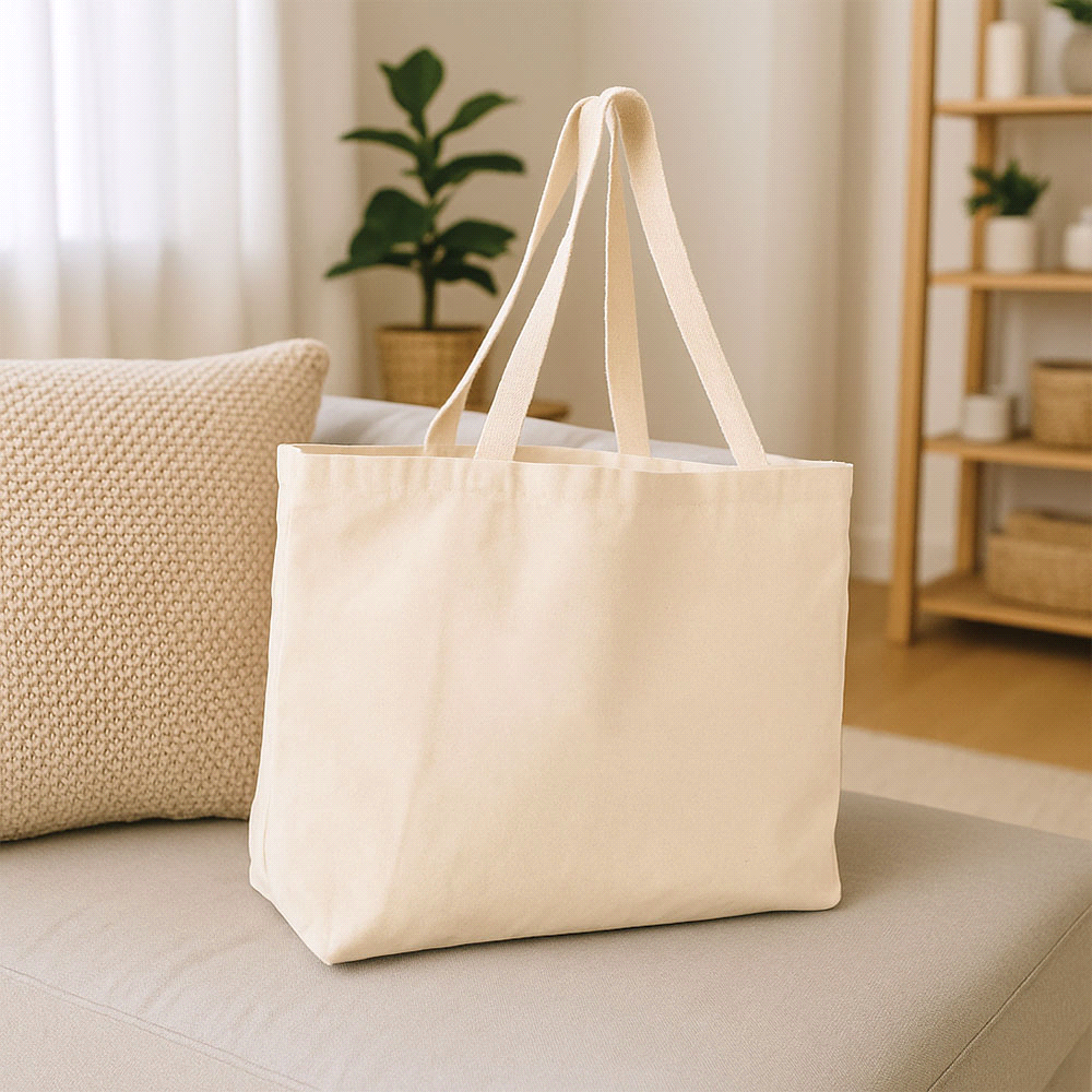 Essential Cotton Grocery Tote – Shoppers – The Range – available in Natural – thumbnail 5 of 5