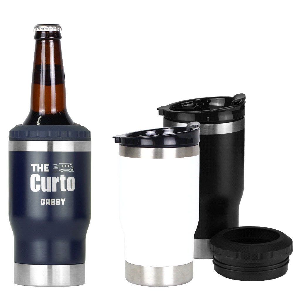 Trekk 350ml 2-In-1 Tumbler Cooler – Glassware – The Range – available in Black, Navy and White – thumbnail 1 of 30