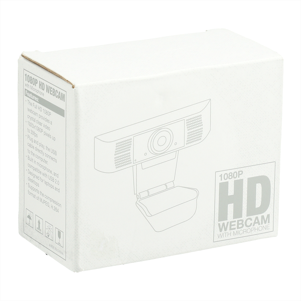 1080P HD Webcam w/ Microphone – Desk Accessories – Global Stock – available in Black – thumbnail 5 of 5