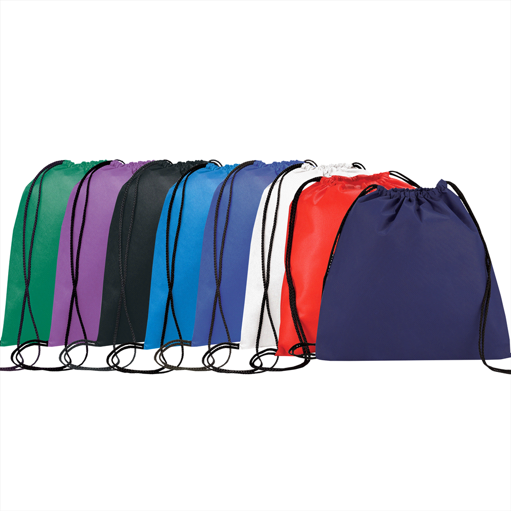 Evergreen Non-Woven Drawstring Sportpack – Drawstring Bags – Global Stock – available in Black, Blue, Green, Purple and 2 more – thumbnail 1 of 25