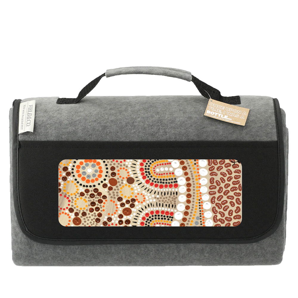 Field & Co. Recycled PET Oversized Picnic Rug – Blankets – The Range – available in Charcoal – thumbnail 2 of 6
