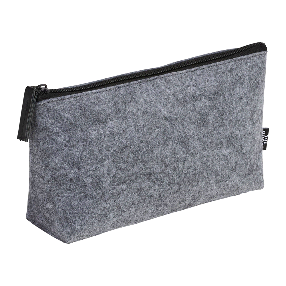 The Goods Recycled Felt Zippered Pouch – Toiletry Bags – Global Stock – thumbnail 1 of 4