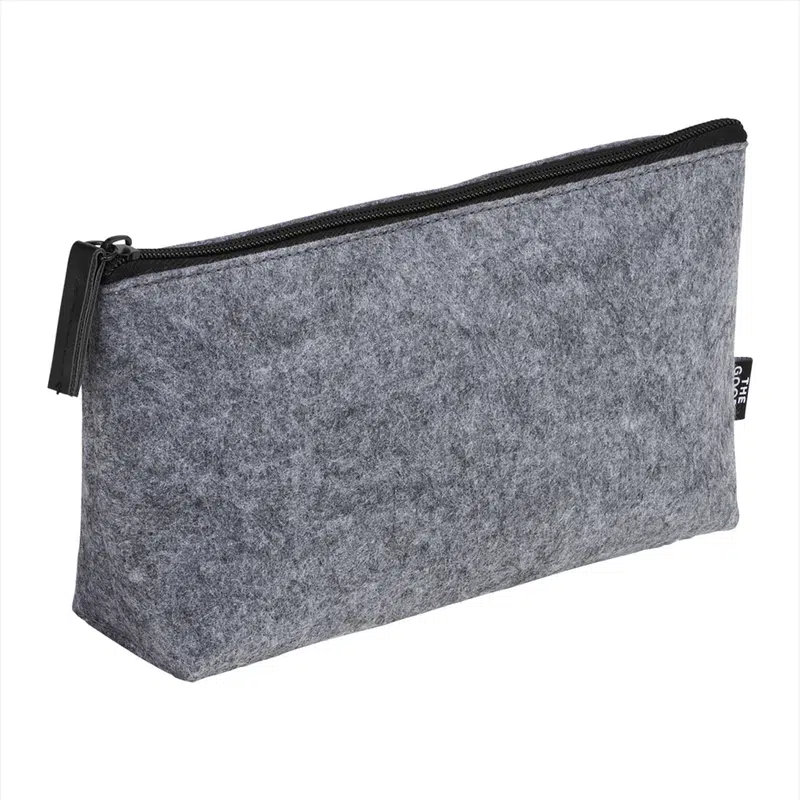 The Goods Recycled Felt Zippered Pouch – Toiletry Bags