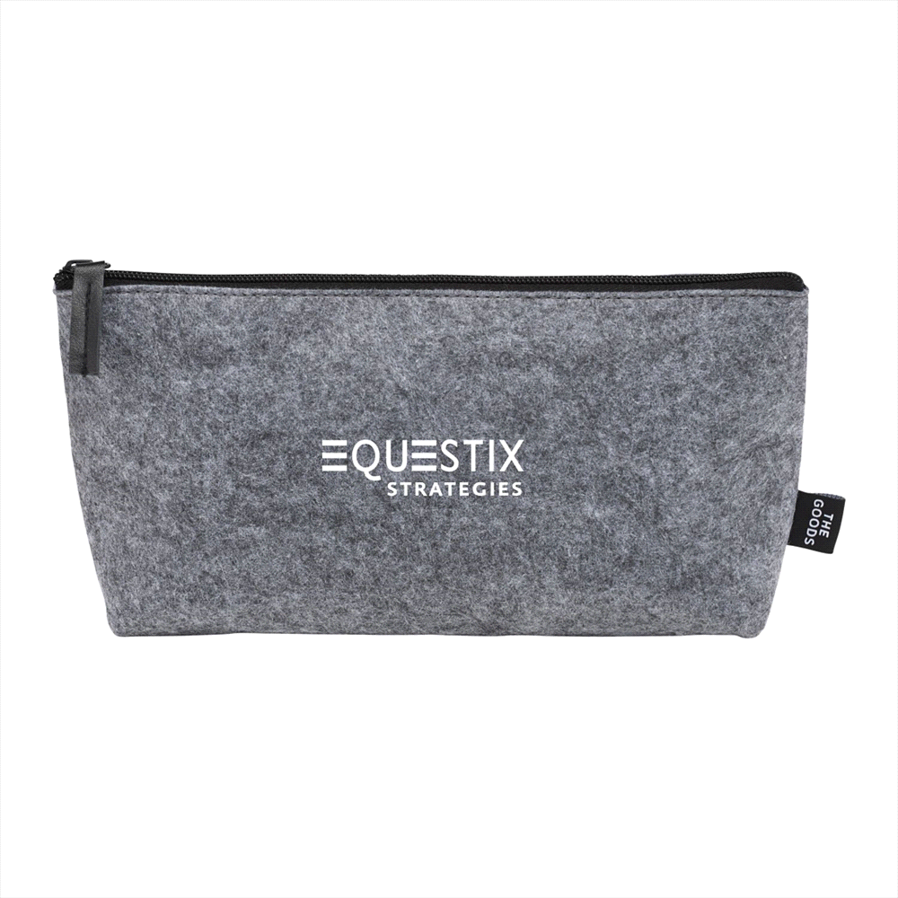The Goods Recycled Felt Zippered Pouch – Toiletry Bags – Global Stock – thumbnail 3 of 4