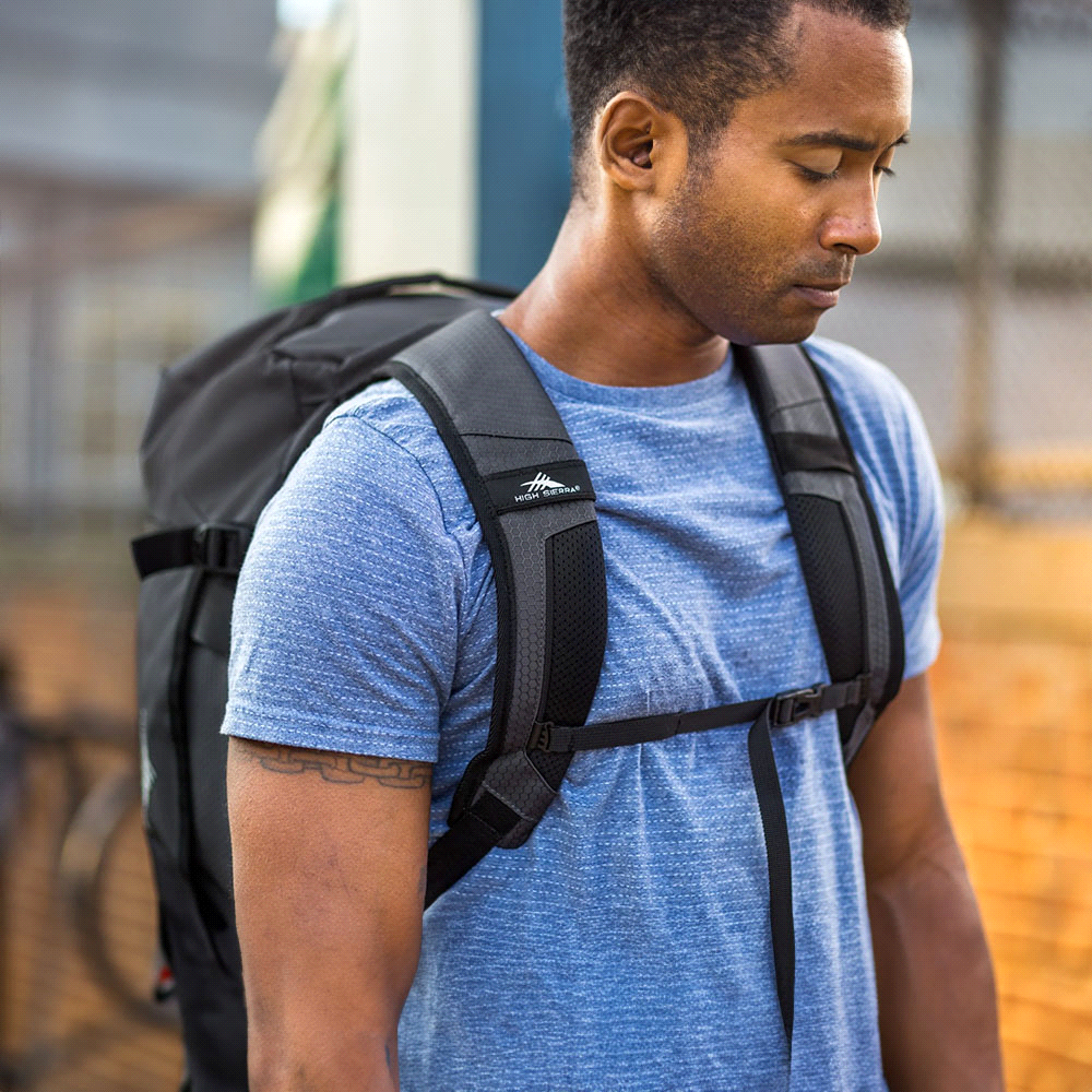 High Sierra Fairlead 64L Duffel Backpack – Duffle/Sports Bags – The Range – available in Black/Mercury – thumbnail 8 of 12