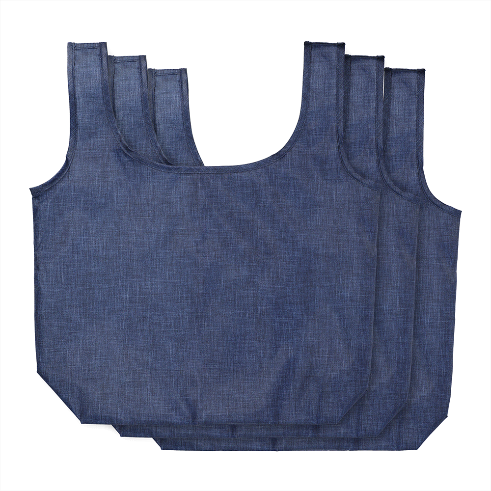 Ash Recycled 3-Pack Shopper Totes – Shoppers – Global Stock – available in Blue, Grey – thumbnail 12 of 14